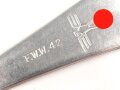 Gabel von der Kriegsmarine, datiert 1942, Metall, Gesamtlänge ca. 21 cm
