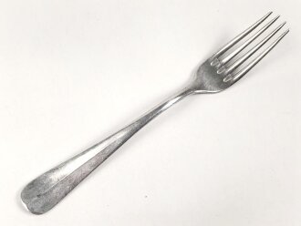 Gabel von der Kriegsmarine, Aluminium, Gesamtlänge ca. 21 cm