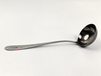 Suppenkelle vom SS Lazarett München-Dachau aus Eisen, Gesamtlänge ca. 33 cm