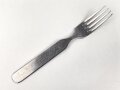 Gabel aus Metall für das 4 teilige Besteck der Wehrmacht datiert 1942, Gesamtlänge ca. 20 cm