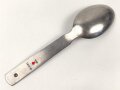 Löffel aus Metall für das 4 teilige Besteck der Kriegsmarine  datiert 1942, Gesamtlänge ca. 20 cm