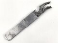 Dosenöffner aus Metall / Aluminium für ein Einschubbesteck der Wehrmacht datiert 1943, Gesamtlänge ca. 20 cm
