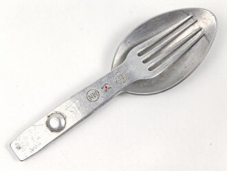Gabel / Löffel Kombi Wehrmacht. Aluminium, datiert 1937