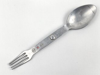 Gabel / Löffel Kombi Wehrmacht. Aluminium, datiert 1937
