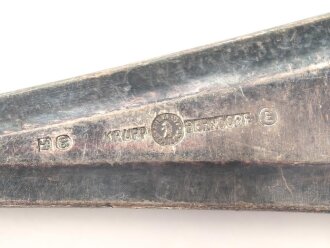 Gabel mit  Stempel " SS Reich " aus versilberttem Buntmetall   ,Gesamtlänge ca. 22 cm