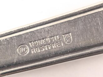 Gabel mit  Stempel "SS Reich" aus  Buntmetall  ,Gesamtlänge ca. 22 cm