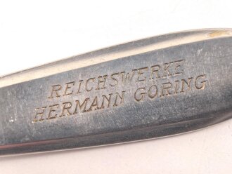 Gabel Reichswerke Hermann Göring aus Metall, Gesamtlänge ca. 20 cm