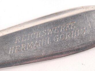 Gabel Reichswerke Hermann Göring aus Metall, Gesamtlänge ca. 20 cm