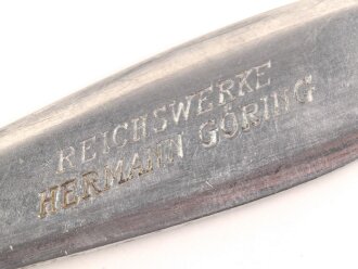 Löffel Reichswerke Hermann Göring aus Metall, Gesamtlänge ca. 20 cm