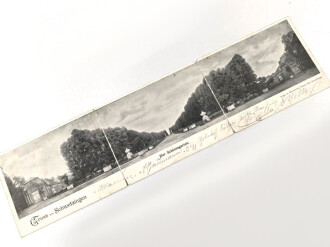 Ansichtskarte "Grüße aus Schwetzingen - Der Schlossgarten", zum aufklappen