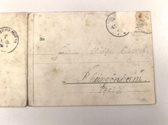 Ansichtskarte "Grüße aus Schwetzingen - Der Schlossgarten", zum aufklappen