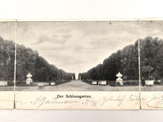 Ansichtskarte "Grüße aus Schwetzingen - Der Schlossgarten", zum aufklappen
