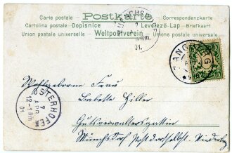 Ansichtskarte Kleinkind im Weidenkorb