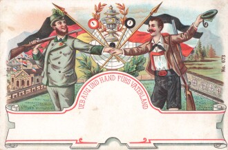 Ansichtskarte "Ueb Aug und Hand fürs Vaterland"