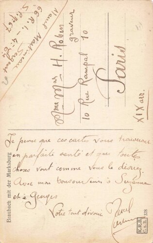 Ansichtskarte "Braubach mit der Marksburg"