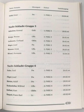 "Die Träger des Deutschen Kreuzes in Gold der Luftwaffe 1941-1945" DIN A5, 813 Seiten, gebraucht