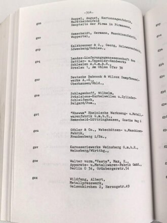 "Liste der Fertigungskennzeichen für Waffen, Munition und Gerät" Origialgetreuer Nachdruck, DIN A5, 782 Seiten, gebraucht