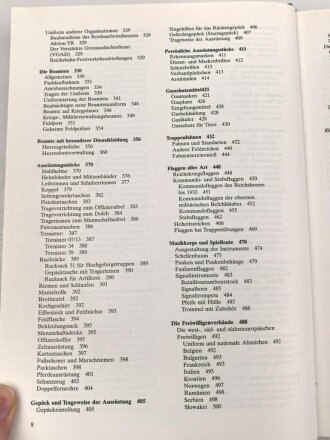 "Die Deutsche Wehrmacht, Uniformierung und Ausrüstung 1933-1945, Band 1 -Das Heer" DIN A5, 598 Seiten, gebraucht