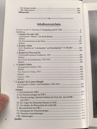 "Fallschirmjäger Rgt. 3 - Eine Chronik in Bildern, Volume 2" DIN A5, 672 Seiten, gebraucht, deutsch/englisch