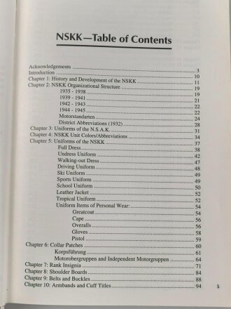 "NSKK NSFK Uniforms, Organisation & History" DIN A5, 464 Seiten, gebraucht, englisch