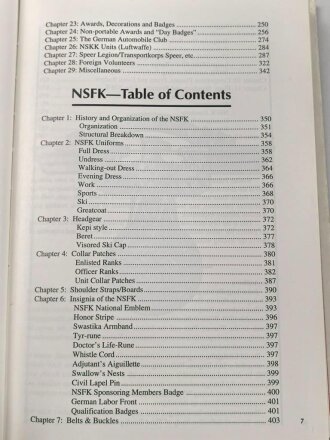 "NSKK NSFK Uniforms, Organisation & History" DIN A5, 464 Seiten, gebraucht, englisch