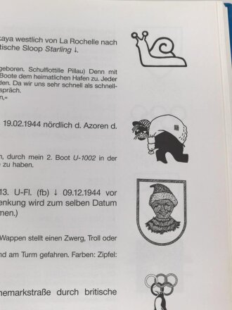 Embleme, Wappen, Malings deutscher U-Boote 1939-1945" 227 Seiten, DIN A4, gebraucht