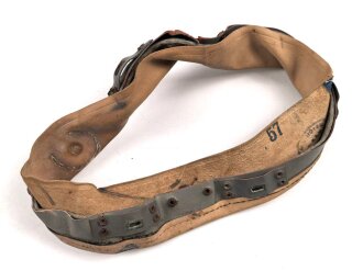 Innenfutter für einen Tropenhelm der Wehrmacht. Kopfgrösse 57, Lagerschaden