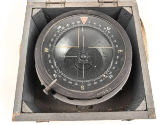Großbritannien, Royal Air Force, Luftwaffe Kompass Type P 10. Guter Zustand, im originalen Transportkasten. Höchstwahrscheinlich aus der Zeit des 2. Weltkrieg. Ungereinigtes Stück
