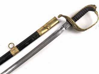 Österreich Ungarn k.u.k. Säbel für Staatsbeamte Modell 1889. Griffwickung fehlt, Klinge von Weyersberg Solingen leicht fleckig.