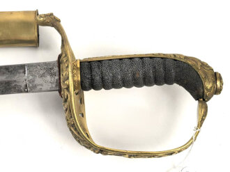 Österreich Ungarn k.u.k. Säbel für Staatsbeamte Modell 1889. Griffwickung fehlt, Klinge von Weyersberg Solingen leicht fleckig.