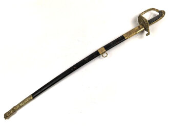 Österreich Ungarn k.u.k. Säbel für Staatsbeamte Modell 1889. Griffwickung fehlt, Klinge von Weyersberg Solingen leicht fleckig.