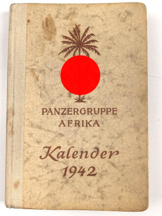 Panzergruppe Afrika, Kalender 1942. Keine Einträge, mit der seltenen Karte.