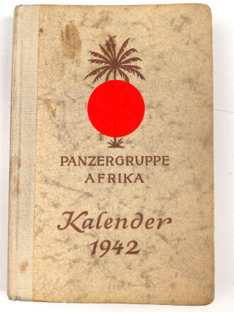 Panzergruppe Afrika, Kalender 1942. Keine Einträge, mit der seltenen Karte.
