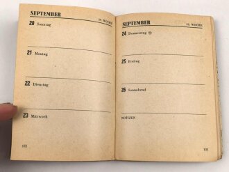 Panzergruppe Afrika, Kalender 1942. Keine Einträge, mit der seltenen Karte.