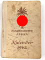 Panzergruppe Afrika, Kalender 1942. Keine Einträge, mit der seltenen Karte.