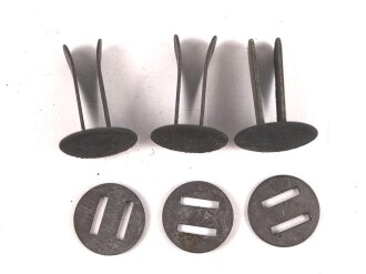 Satz Nieten für Stahlhelm der Wehrmacht. Originallack, ungebraucht, aus altem Lagerbestand