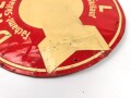 Geprägtes Blechschild "DRL Fachamt Skilauf" Durchmesser 25,5cm. Ungereinigt, verbeult