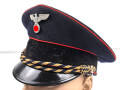 Schirmmütze für Angehörige der Deutschen Reichsbahn III.Reich. Ungereinigtes Stück, Kopfgrösse gemessen etwa 55