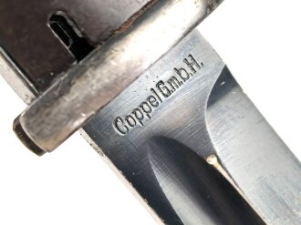 Seitengewehr Modell 84/98 für k98 der Wehrmacht. Nummerngleiches Stück von Coppel G.m.B.H. 1940