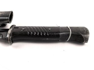 Seitengewehr Modell 84/98 für k98 der Wehrmacht. Nummerngleiches Stück von F. Herdera.Sn 1939