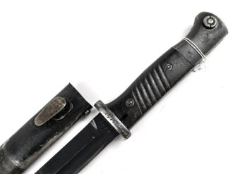 Seitengewehr Modell 84/98 für k98 der Wehrmacht. Nummerngleiches Stück von F. Herdera.Sn 1939