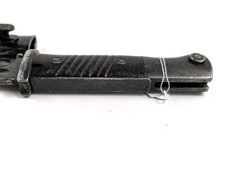 Seitengewehr Modell 84/98 für k98 der Wehrmacht. Nummerngleiches Stück von F. Herdera.Sn 1939