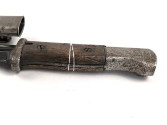 Seitengewehr Modell 84/98 für k98 der Wehrmacht. Nummerngleiches Stück von S/245 36