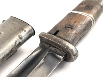 Seitengewehr Modell 84/98 für k98 der Wehrmacht. Nummerngleiches Stück von S/245 36