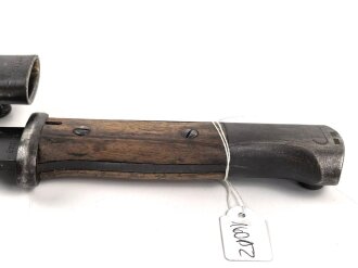 Seitengewehr Modell 84/98 für k98 der Wehrmacht. Nummerngleiches Stück von 42 fno