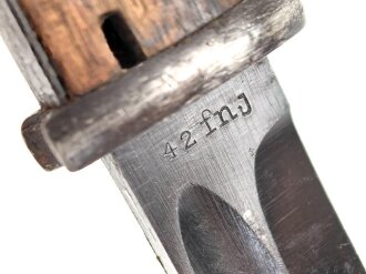 Seitengewehr Modell 84/98 für k98 der Wehrmacht. Nummerngleiches Stück von 42 fno