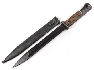 Seitengewehr Modell 84/98 für k98 der Wehrmacht. Nummerngleiches Stück von 42 fno