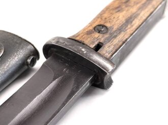 Seitengewehr Modell 84/98 für k98 der Wehrmacht. Nummerngleiches Stück von 42 fno