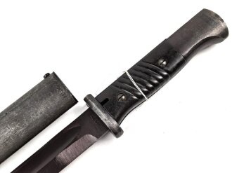 Seitengewehr Modell 84/98 für k98 der Wehrmacht. Nummerngleiches Stück von 42 asw