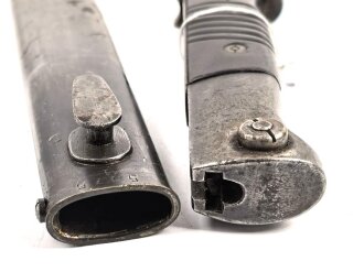 Seitengewehr Modell 84/98 für k98 der Wehrmacht. Nummerngleiches Stück von Carl Eickhorn 1939